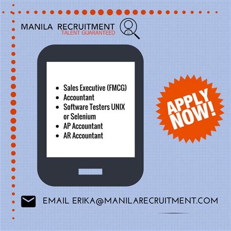 Manila Recruitment Work, Jobs .